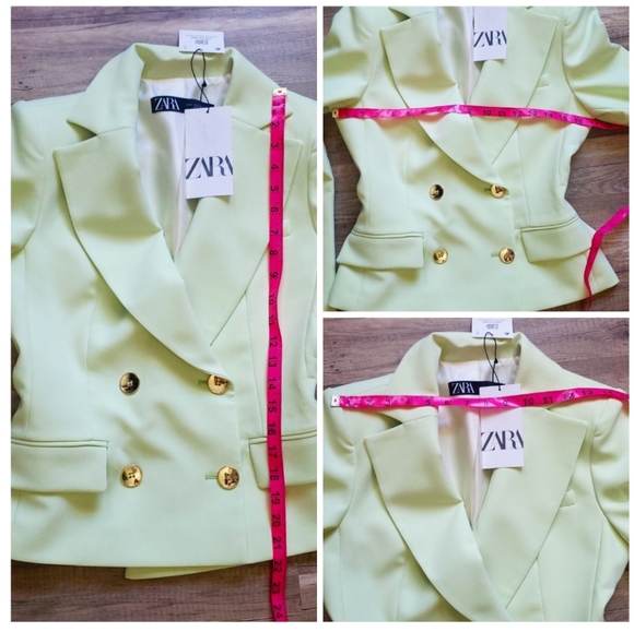 ZARA Double Breasted Blazer color Lemon - Picture 11 of 15